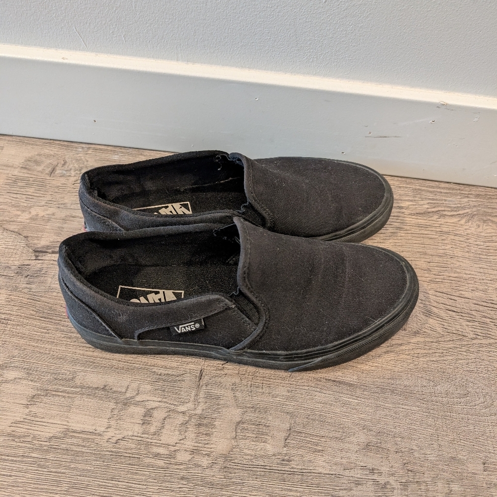 Black Slip On Vans